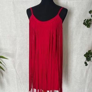 Peep Toe fabric tassel dress